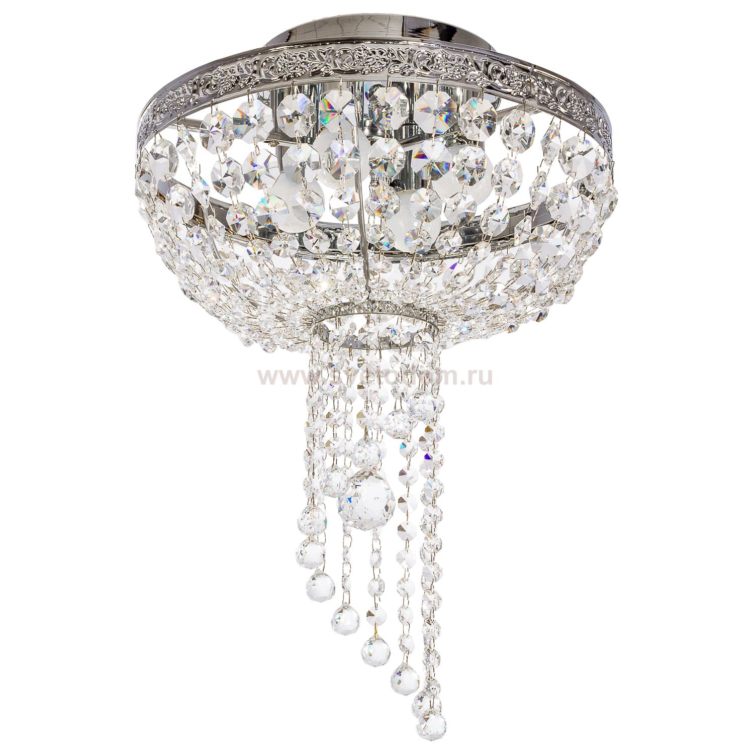 Люстра с хрусталем Экономсвет 2824/4CR+WT