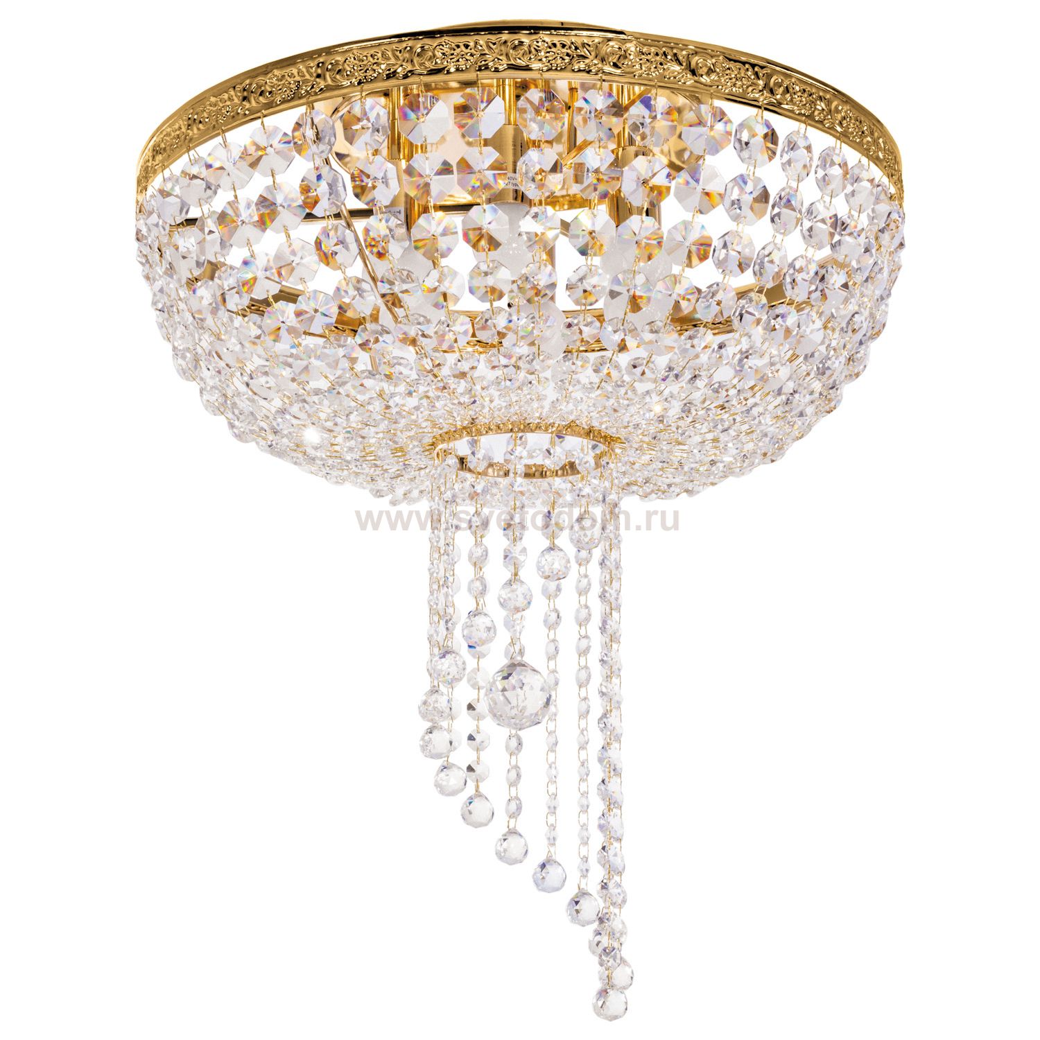 Люстра с хрусталем Экономсвет 2824/6FGD+WT