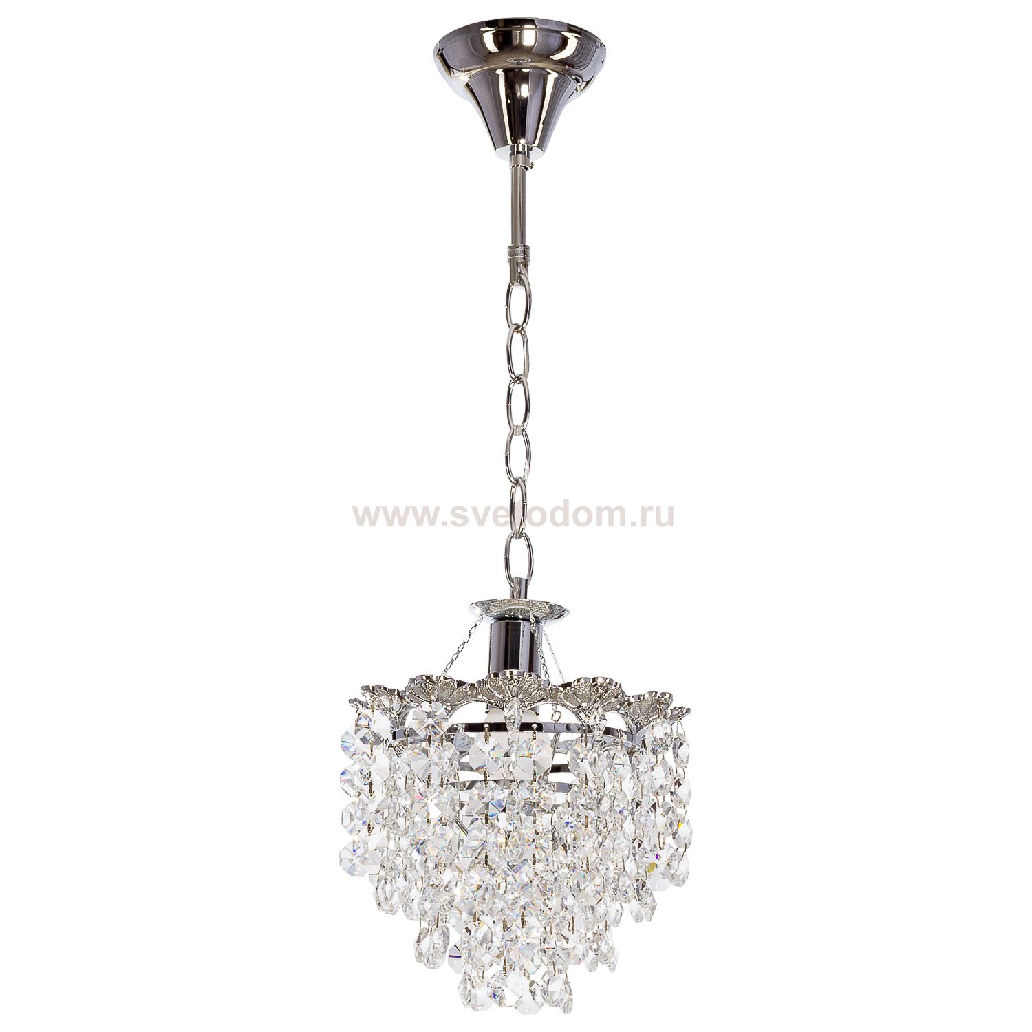 Люстра с хрусталем 2825/1CR+WT Экономсвет