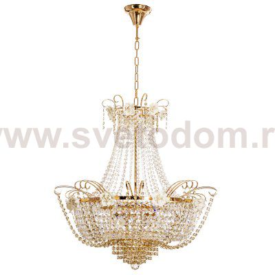 Люстра с хрусталем Экономсвет 2827/16FGD+WT