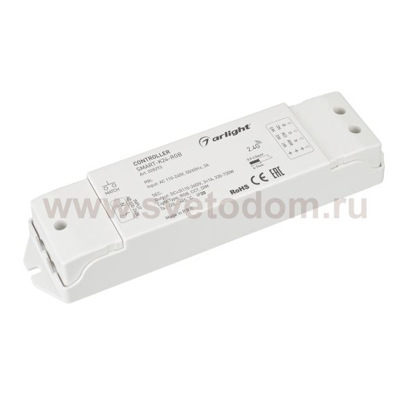 Контроллер SMART-K24-RGB (230V, 3x1A, 2.4G) (Arlight, IP20 Пластик, 5 лет) Arlight 28293