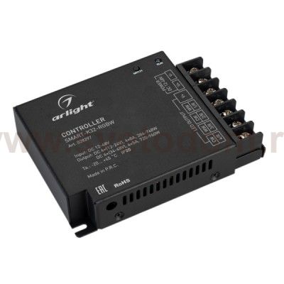 Контроллер SMART-K32-RGBW (12-48V, 4x8A, 2.4G) (Arlight, IP20 Металл, 5 лет) Arlight 28297