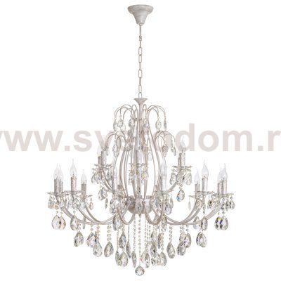 Люстра классическая с хрусталем Экономсвет 2833/8WG WT