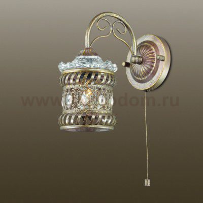 Настенный светильник бра с выключателем Odeon light 2838/1W ZAFRAN
