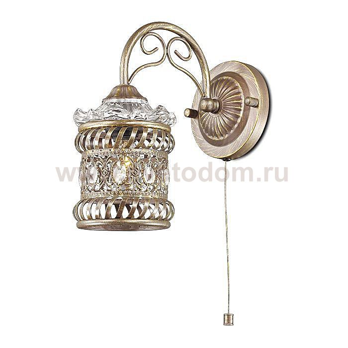 Настенный светильник бра с выключателем Odeon light 2838/1W ZAFRAN