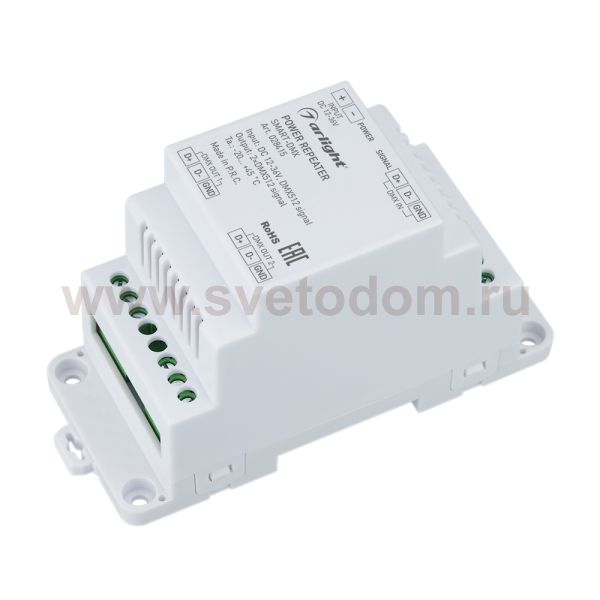 Усилитель SMART-DMX (12-36V, 2CH, DIN) (Arlight, IP20 Пластик, 5 лет) Arlight 28415