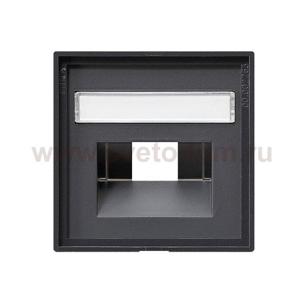 Gira S-55 Антрацит Накладка розетки UAE для подкл. средств связи с полем для надписи (G28428)