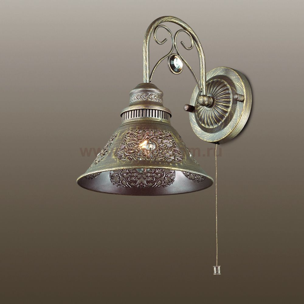 Настенный светильник бра с выключателем Odeon light 2843/1W KAMUN