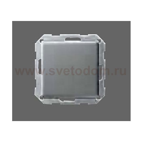 Gira E22 Алюминий Выключатель 1-клавишный, с самовозвратом, в сборе, с тыльной подсветкой (G2850203)