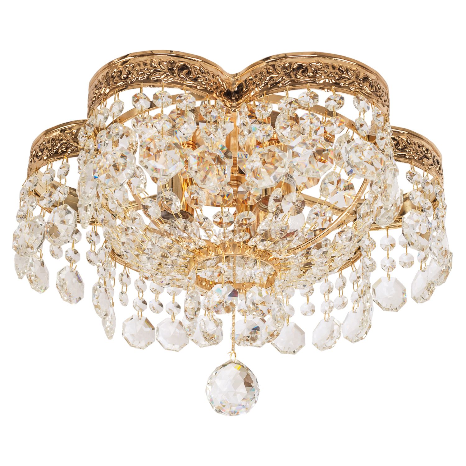 Люстра с хрусталем Экономсвет 2851/3GDBK WT