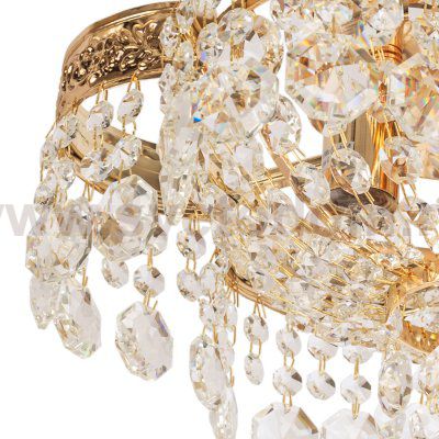 Люстра с хрусталем Экономсвет 2851/3GDBK WT