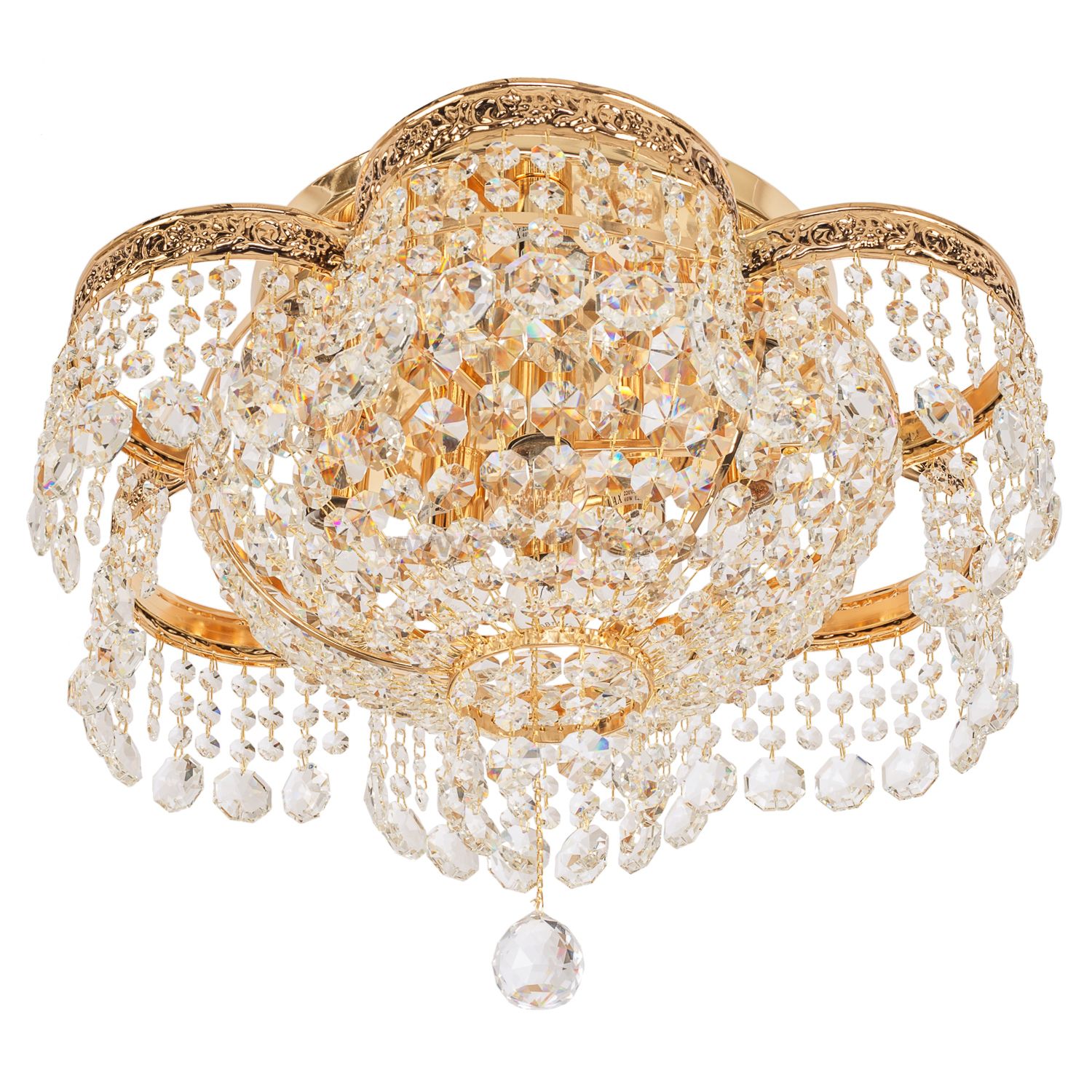 Люстра с хрусталем Экономсвет 2851/9GDBK WT