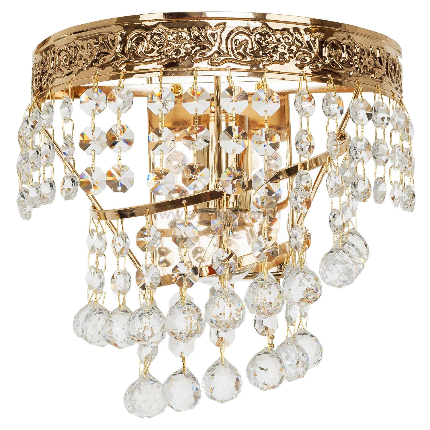 Светильник бра Хрустальные Экономсвет 2854B/1wGDBK WT