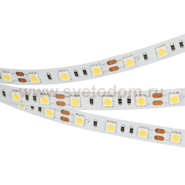 Лента RT 2-5000 12V Warm3000 2x (5060, 300 LED, LUX) (Arlight, 14.4 Вт/м, IP20) Arlight 28583
