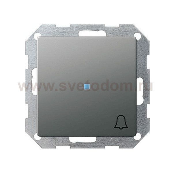 Gira E22 Сталь Клавиша 1-ая с символом 