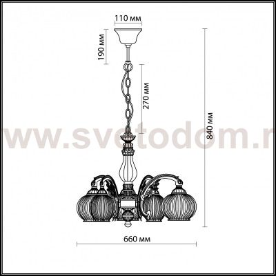 Люстра Odeon light 2867/5 RAGON