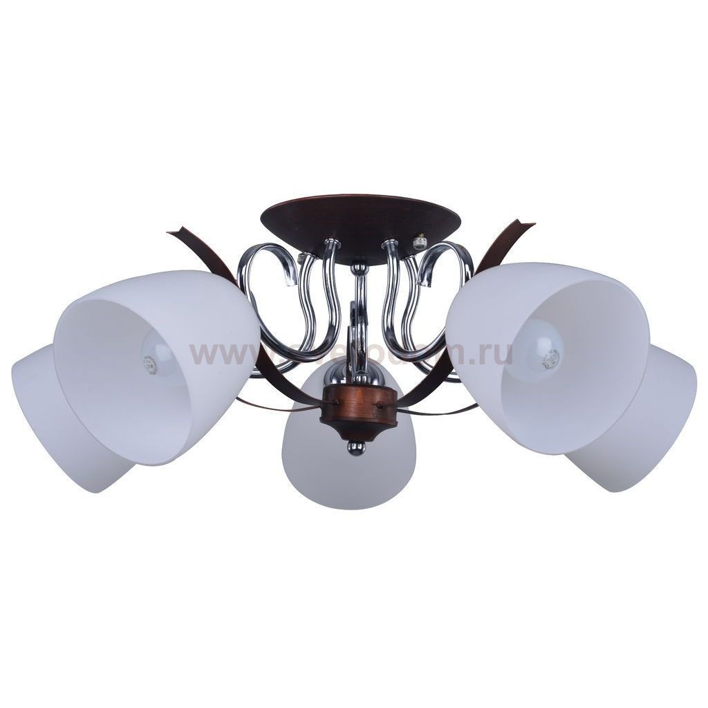 Потолочный светильник Escada 288/5PL E27*60W Chrome/Brown