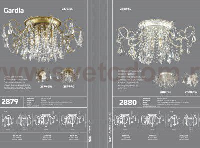 Люстра потолочная Odeon light 2880/6C GARDIA