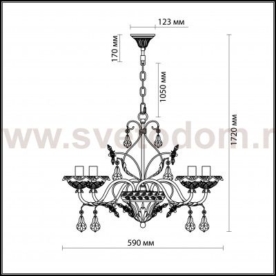 Люстра Odeon light 2881/5 NOMENA