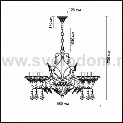 Люстра Odeon light 2881/7 NOMENA