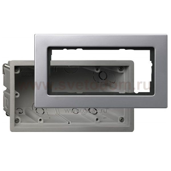 Gira E22 Алюминий Монтажный набор для установки заподлицо (G2886203)