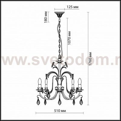 Люстра Odeon light 2895/5 FERA