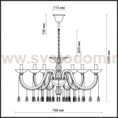 Люстра Odeon light 2910/6 ALVADA
