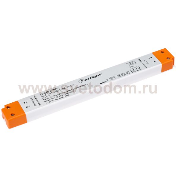 Блок питания ARV-SN12045-SLIM-PFC-C (12V, 3.75A, 45W) (Arlight, IP20 Пластик, 3 года) Arlight 29196