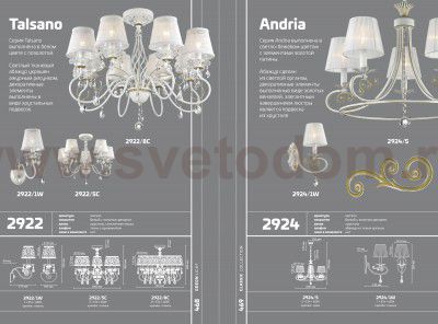 Люстра потолочная Odeon light 2922/8C TALSANO