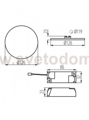 Светодиодные светильники встраиваемые влагозащищенные Kanlux AREL LED DO 10W-NW  (29584)