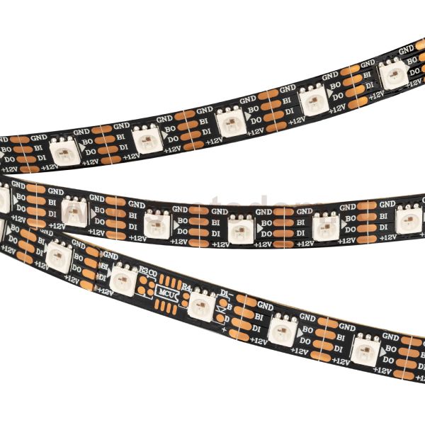 Лента SPI-5000-RAM-5060-60 12V Cx1 RGB-Auto (Black 10mm, 8W, IP20) Arlight 29758