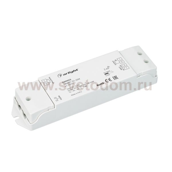 Диммер SMART-D1-DIM (12-24V, 1x10A, 2.4G) (Arlight, IP20 Пластик, 5 лет) Arlight 29920