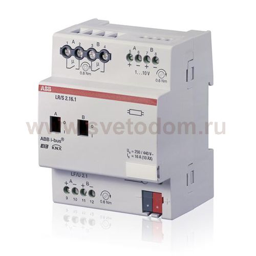 LR/S 2.16.1Светорегулятор 2-х канальный для ЭПРА 1-10B, 16A 2CDG110087R0011