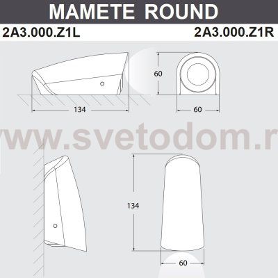 Фасадный светильник FUMAGALLI MAMETE ROUND  2A3.000.000.AXZ1L
