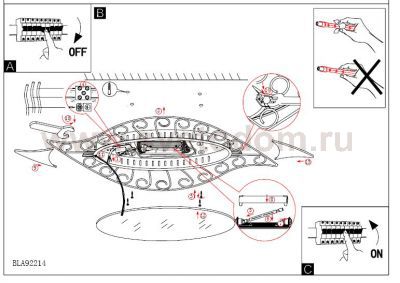 Светильник бра Eglo 92214 EMELINA
