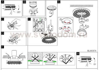 Встраиваемый и накладный светильник Eglo 92679 TORTOLI