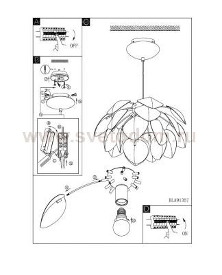 Светильник подвесной Eglo 91357 AKACIA