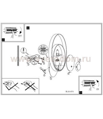 Настенно-потолочный светильник Eglo 91474 RINGO 1