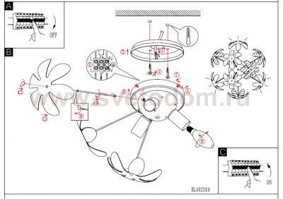 Настенно-потолочный светильник Eglo 92519 CAMILE