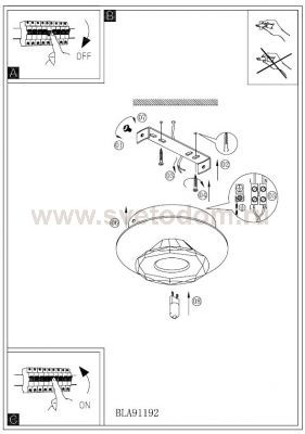 Настенно-потолочный светильник Eglo 91192 BANTRY