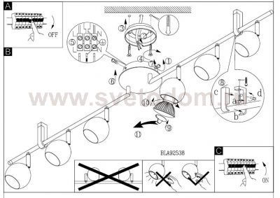 Светильник поворотный спот Eglo 92538 SANCHO 1