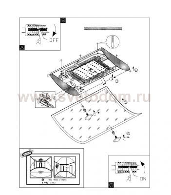 Светильник настено-потолочный светодиодный LED CORRIENTE Eglo 91709