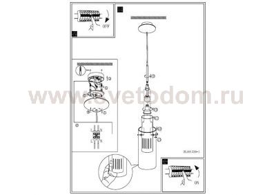 Светильник подвесной Eglo 91326 PINTO 1