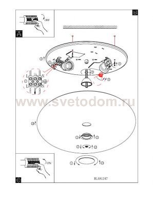 Настенно-потолочный светильник Eglo 91247 NUBE