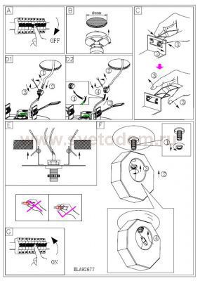Встраиваемый и накладный светильник Eglo 92677 TORTOLI
