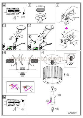 Встраиваемый и накладный светильник Eglo 92689 TORTOLI
