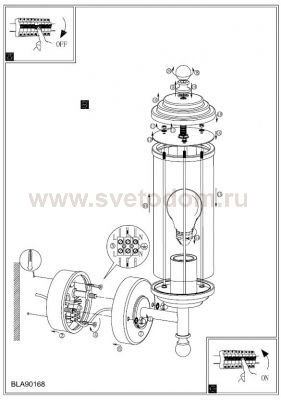 Светильник уличный Eglo 90168 BUCKINGHAM