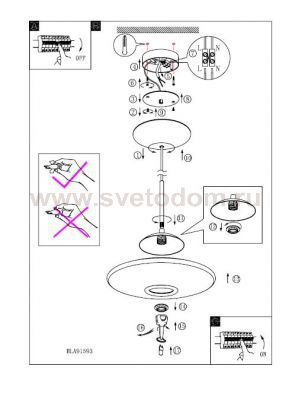 Люстра подвесная Eglo 91593 MELINA