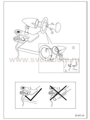 Спот LYDIA 1X40W(E14) прищепка белый Eglo 85148