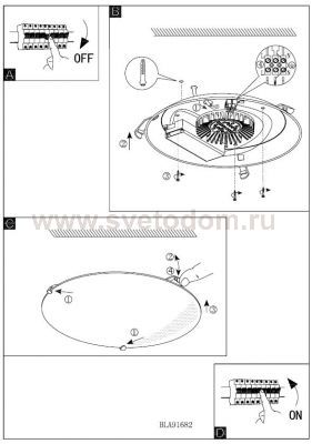 Настенно-потолочный светильник Eglo 91682 LED MALVA
